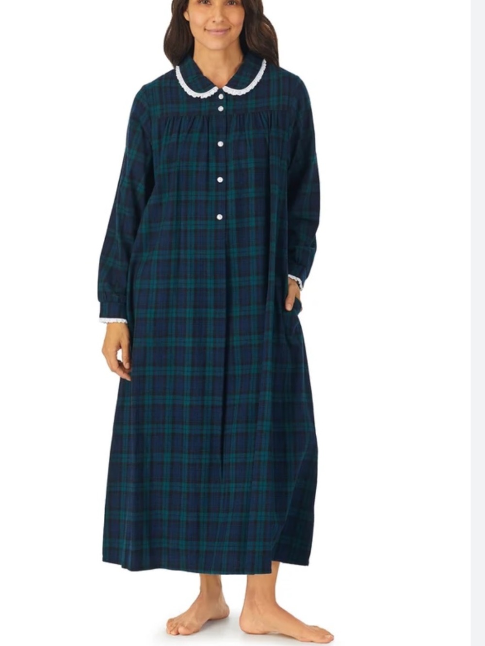 Lanz Of Salzburg Flannel Cottagecore Prairie Nightgown NWY